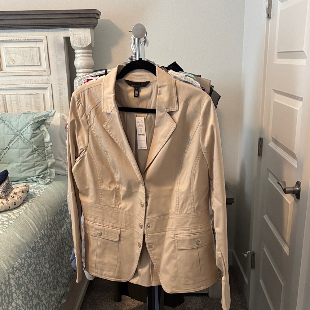 Women's Beige Blazer Jacket